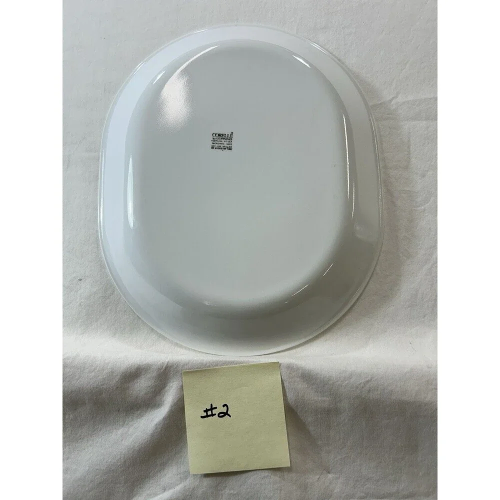 Corelle Spring Blossom Green Crazy Daisy Serving Platter Set of 2 Vintage 1970s